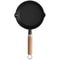 Cast Iron Skillet Frying Pan, Oven Safe Induction Cookware with Wooden Handle
