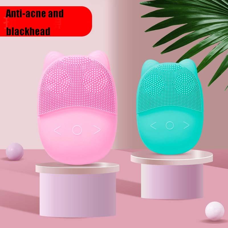 Ultrasonic Facial Cleanser Electric Silicone Face Brush Waterproof Vibrating Cleansing Device