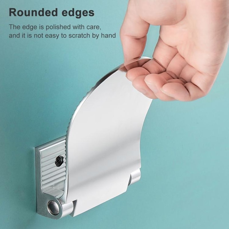 Foldable Shower Foot Rest Wall Mounted Aluminum Bathroom Foot Stool 8