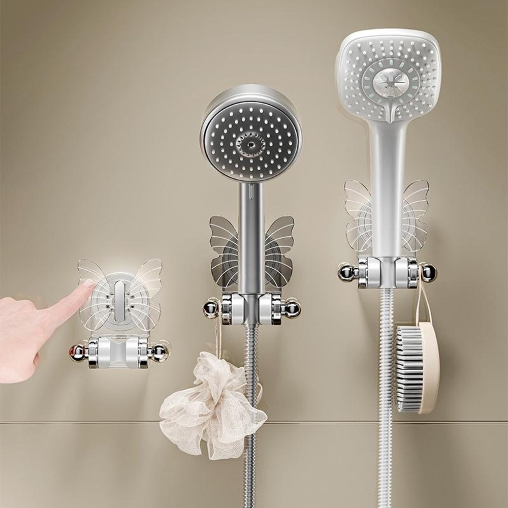 Suction Cup Shower Bracket, Bathroom Suction Cup Shower Shelf Wall Storage Rack