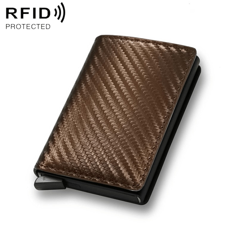 Slim RFID Carbon Fiber Wallet For Men With Money Clip Secure Minimalist Card Holder 9