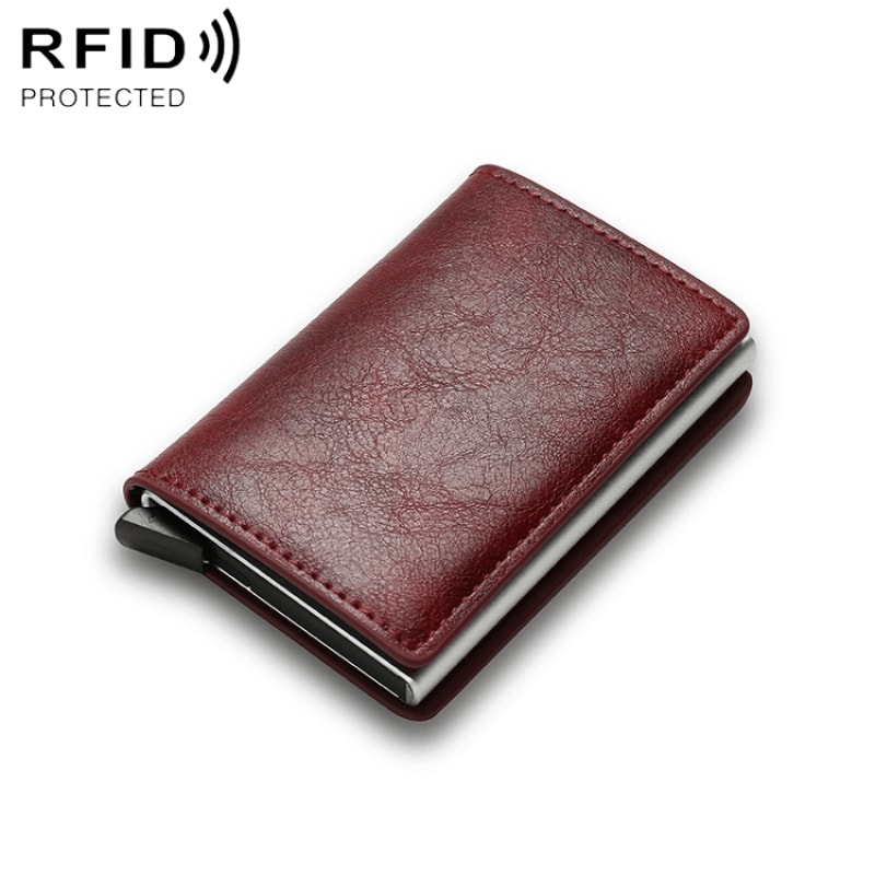 Slim RFID Carbon Fiber Wallet For Men With Money Clip Secure Minimalist Card Holder 13