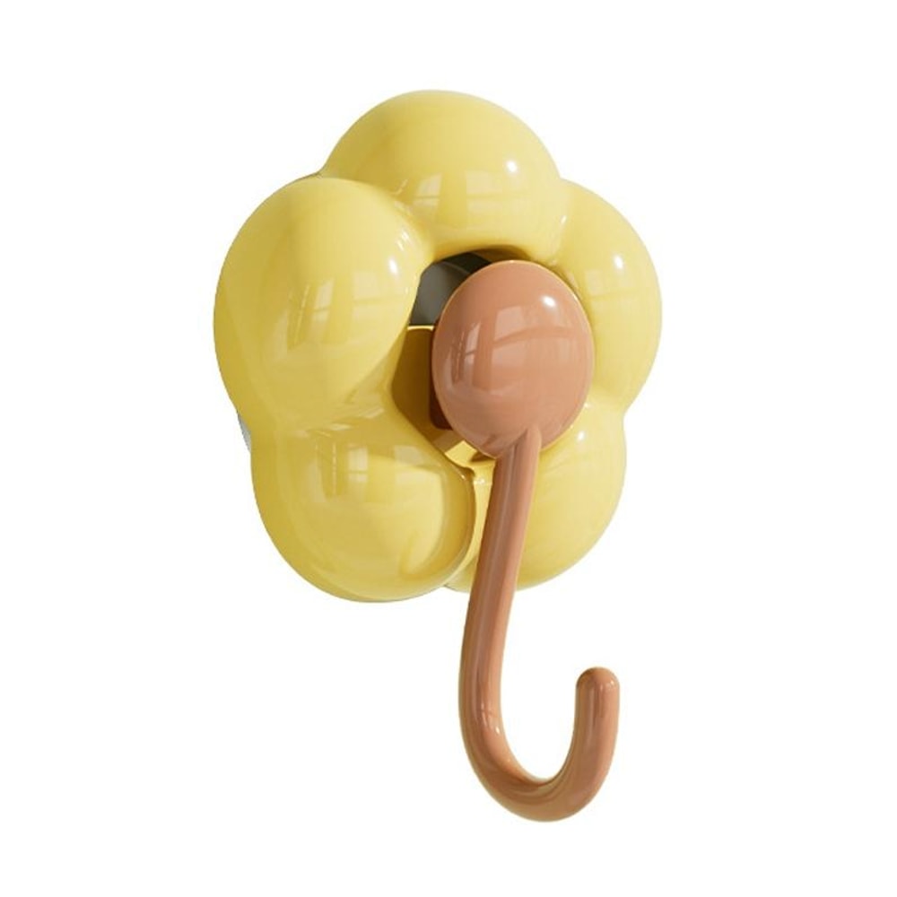 No Drill Suction Cup Flower Hook Vacuum Bathroom Wall Hooks Reusable Adhesive No Drill Storage Hoo 6