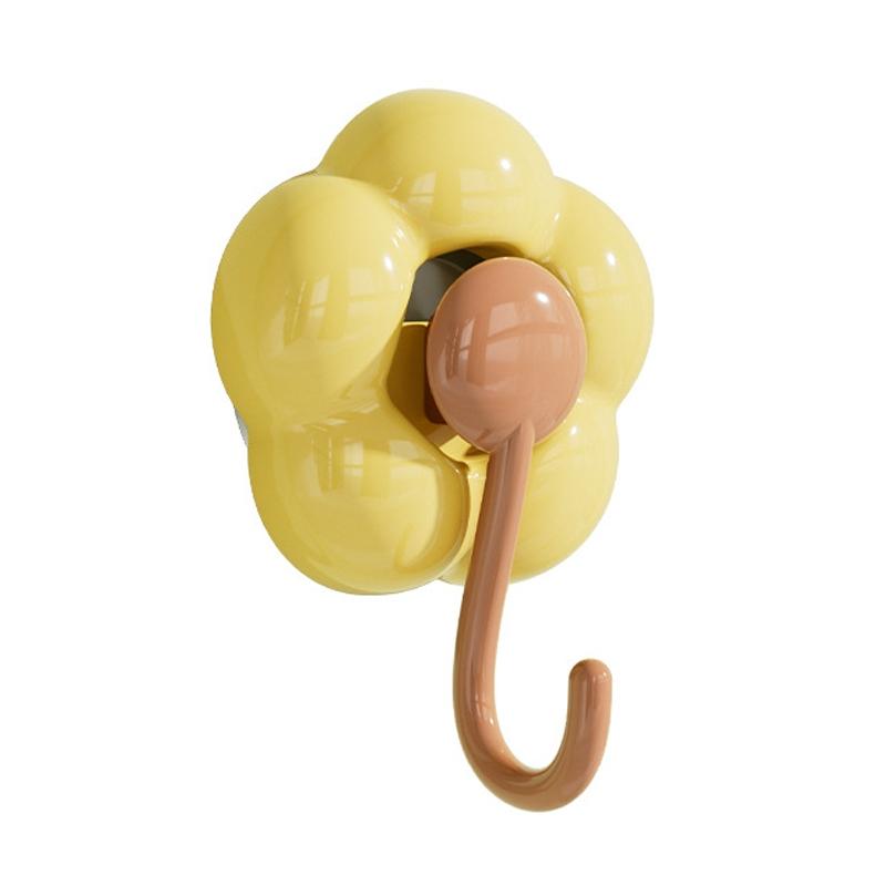 No Drill Suction Cup Flower Hook Vacuum Bathroom Wall Hooks Reusable Adhesive No Drill Storage Hoo 6