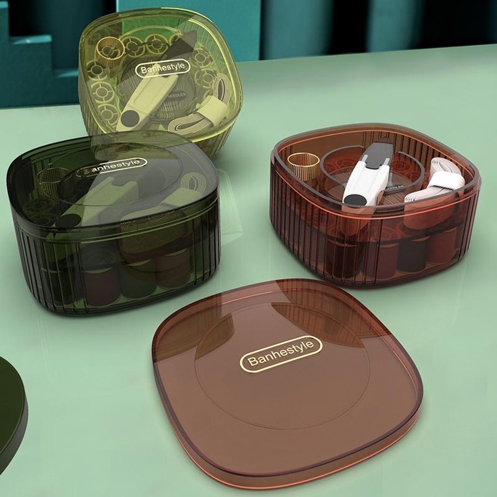 Compact Portable Sewing Kit Needle and Thread Storage Box Organizer Case