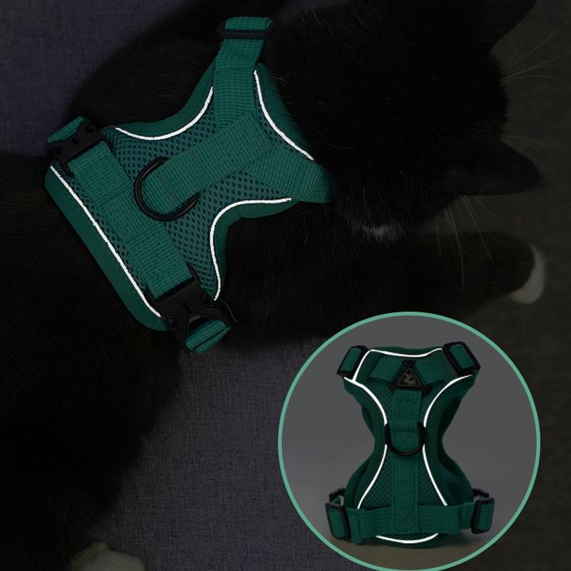 Reflective Breathable Dog Cat Harness Set With Leash Adjustable NoPull Pet Vest 3