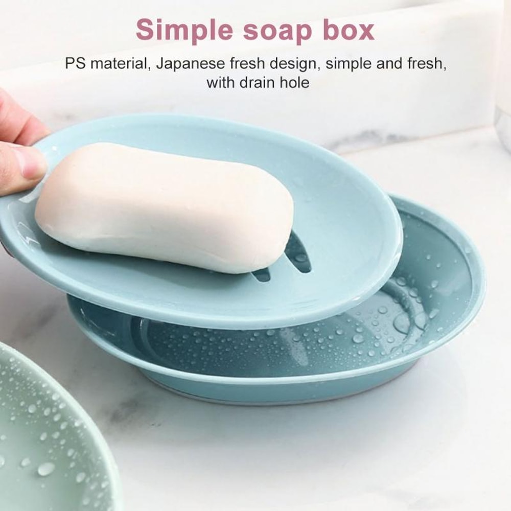 Double Lattice Soap Holder With Lid And Drain Tray For Bathroom And Travel 4