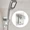 Adjustable Adhesive Shower Head Holder With Hooks For Handheld Shower 0