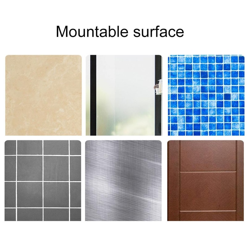 Adjustable Adhesive Shower Head Holder With Hooks For Handheld Shower 4