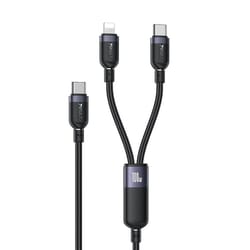 100w usb c to lightning fast charging cable 2 in 1 braided multi device charger
