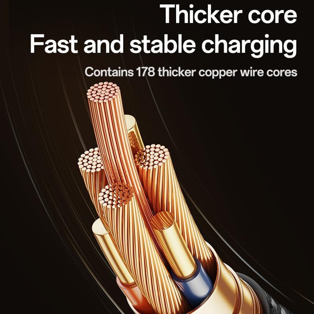 100W USB C To Lightning Fast Charging Cable 2 In 1 Braided Multi Device Charger 9