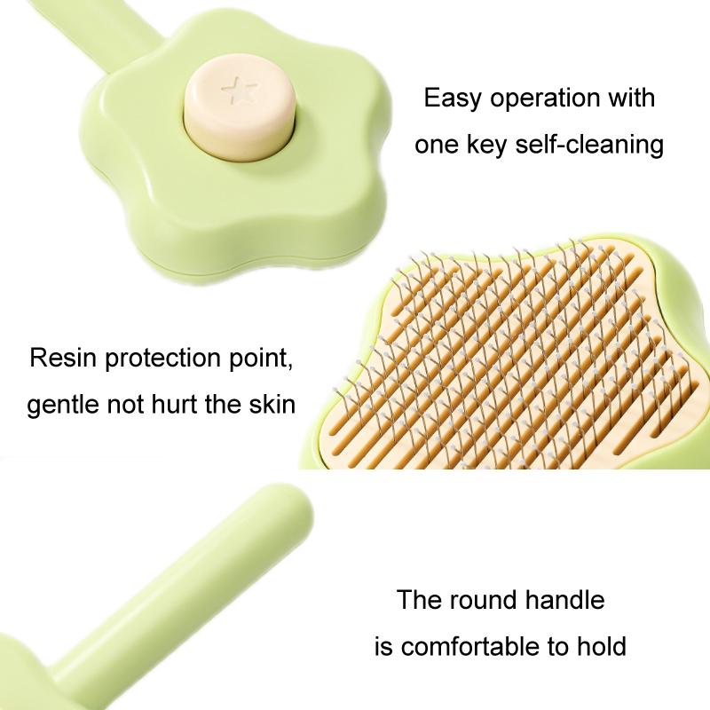 Pet Hair Remover Comb for Cats and Dogs Detangling Knot Removal Grooming Brush