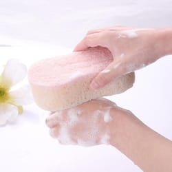 soft exfoliating bath flower sponge for women shower body scrubber