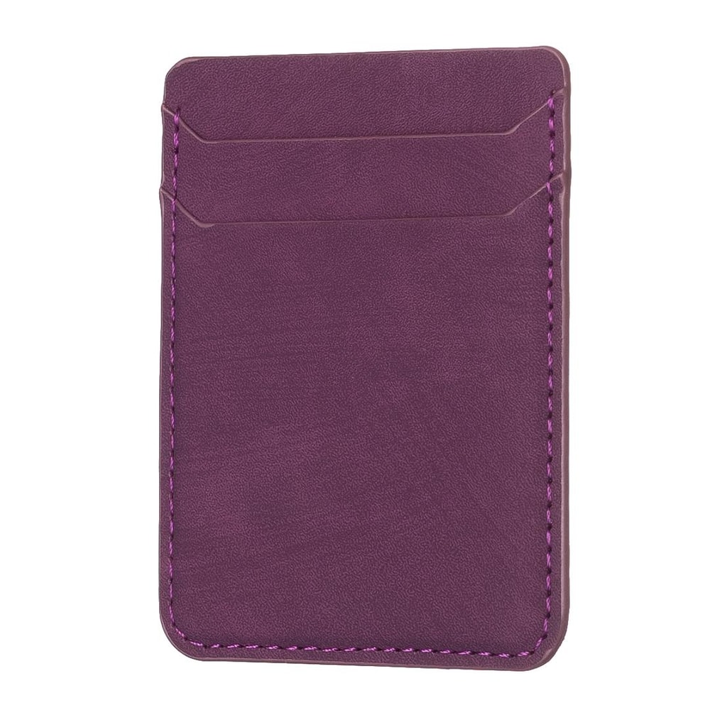 Slim PU Leather Phone Wallet Sticker With Multi Card Slots StickOn Card Holder 5