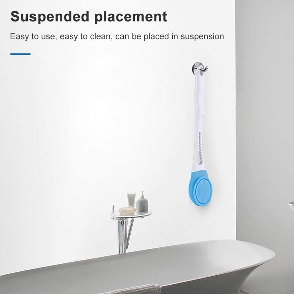 Silicone Electric Bath Brush Long Handle Back Scrubber For Shower 2