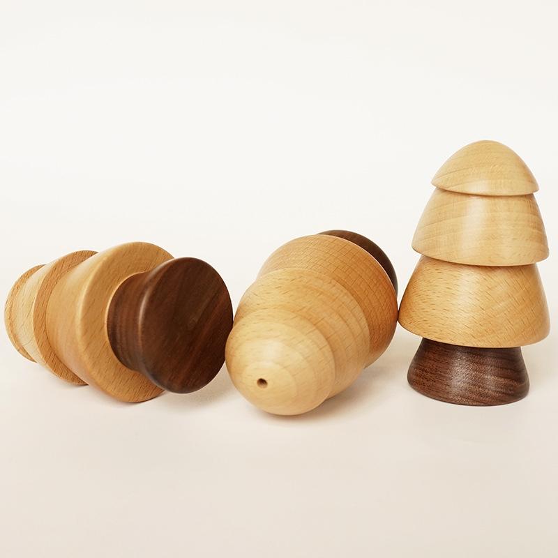 Tree Shape Wooden Toothpick Holder and Toothpick Dispenser Decorative Wooden Toothpick Box