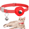 Reflective AirTag Cat Collar With Silicone Holder Bell And Safety Breakaway Buckle 9