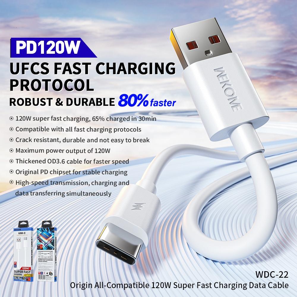 High Speed 120W USB To Type C Fast Charging Cable Durable Data Sync Cord 1