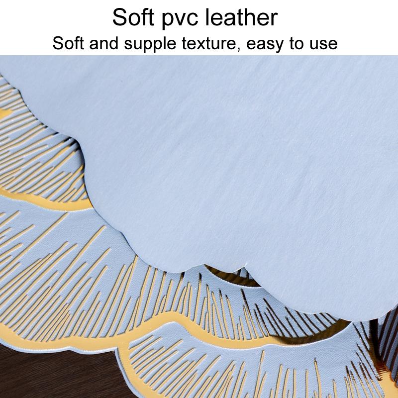 Gold Flower Heat Resistant Placemat PVC Kitchen Table Heat Insulating Pad