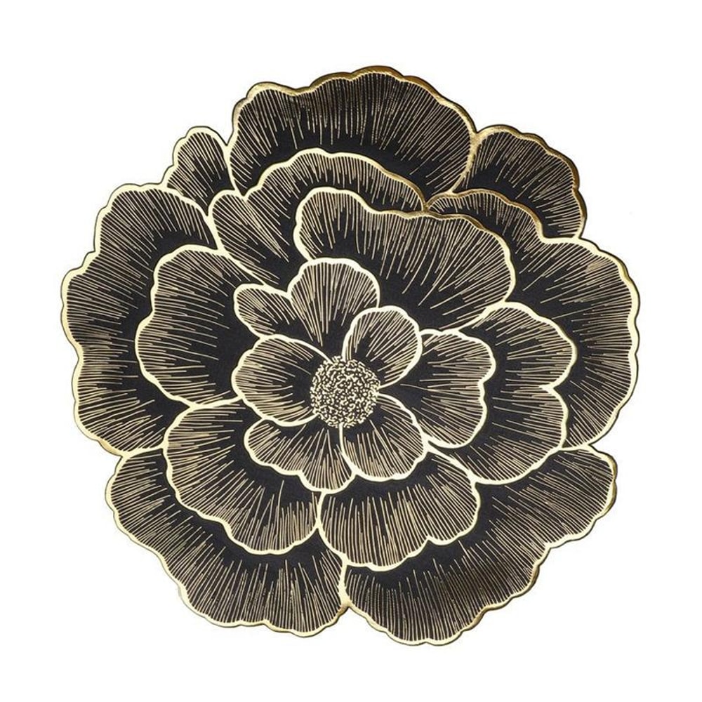 Gold Flower Heat Resistant Placemat PVC Kitchen Table Heat Insulating Pad