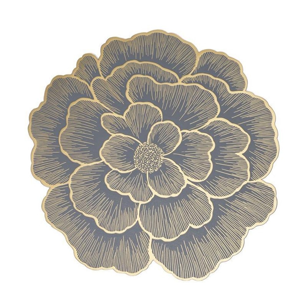 Gold Flower Heat Resistant Placemat PVC Kitchen Table Heat Insulating Pad