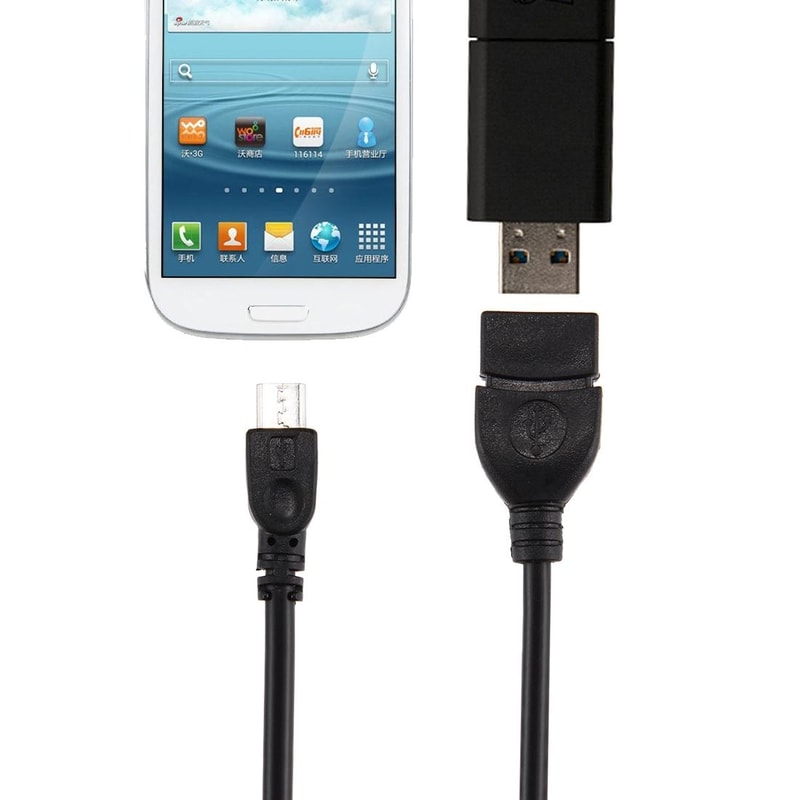 USB OTG Adapter Micro USB to USB Female Converter Cable for Android Devices