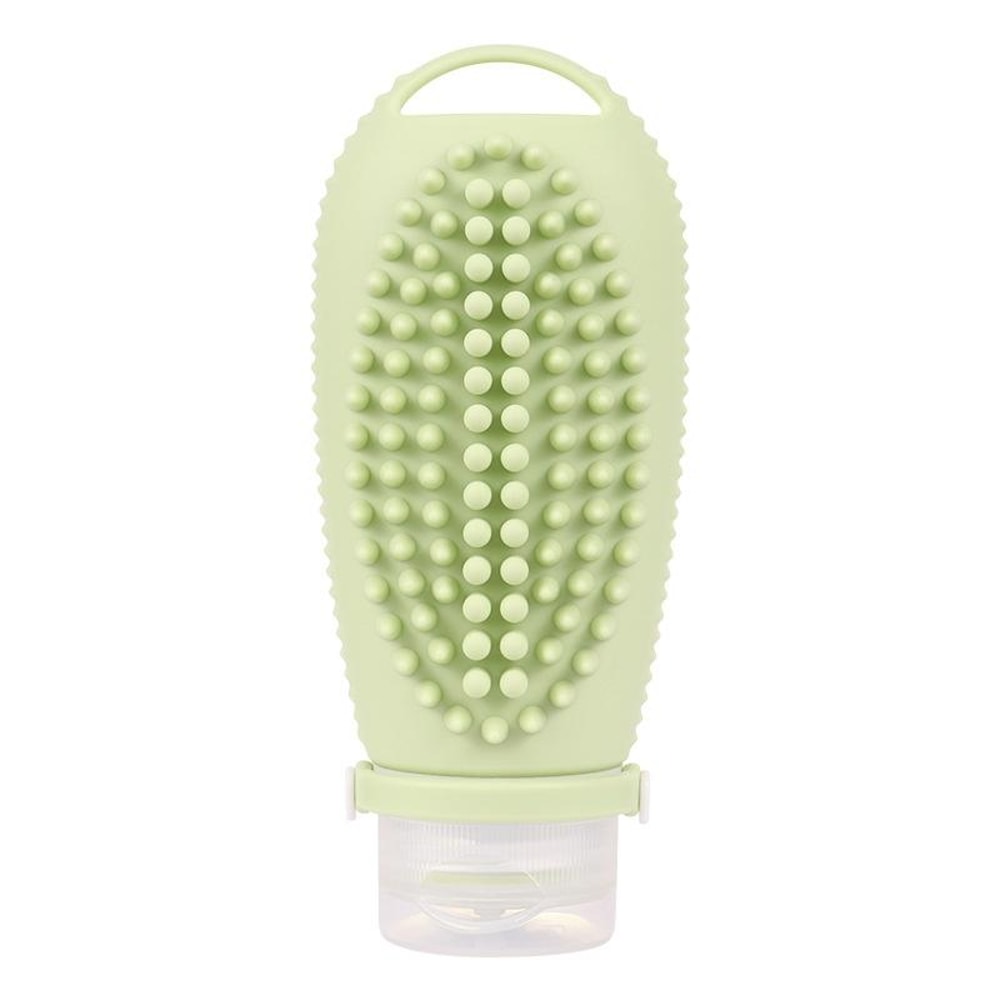 Silicone Travel Dispenser Bottle With Scalp Massage Brush 13