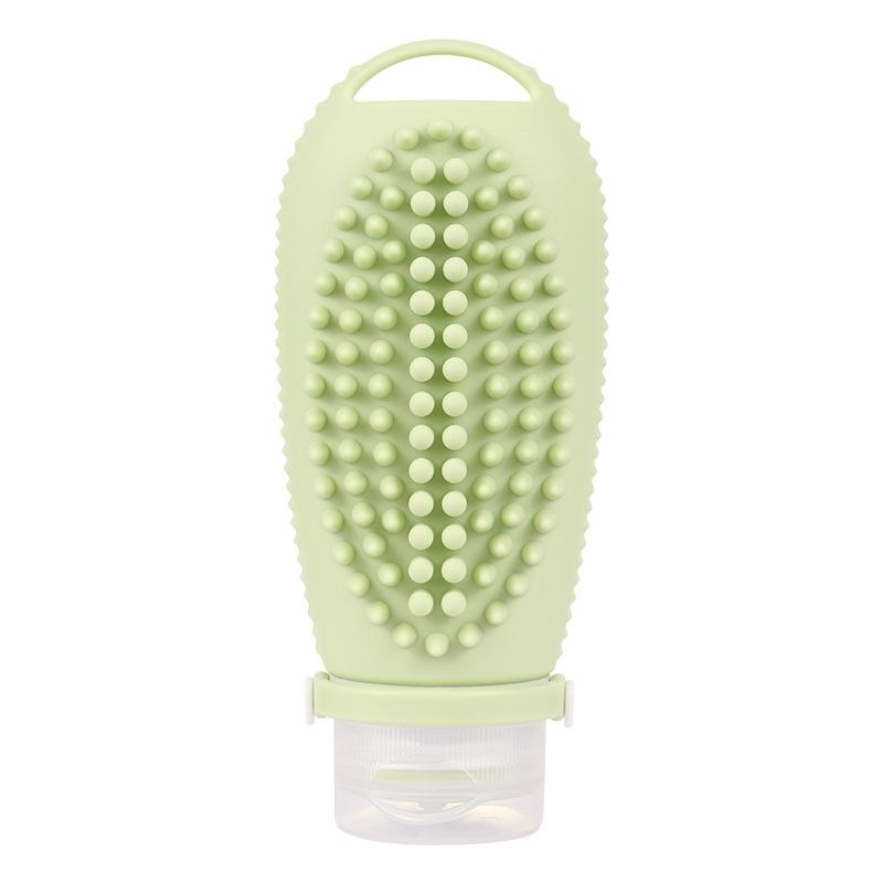 Silicone Travel Dispenser Bottle With Scalp Massage Brush 13