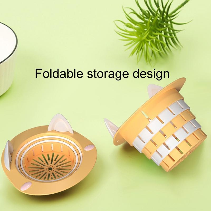 Foldable Sink Drain Strainer Anti Clog Floor Drain Filter for Kitchen Waste