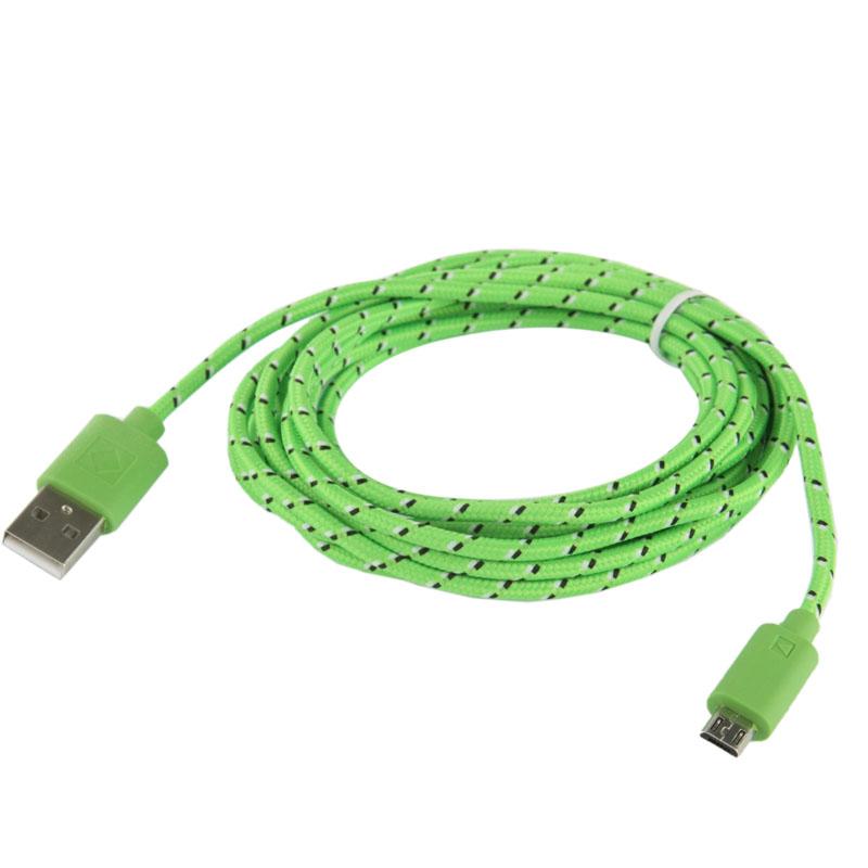 3m Nylon Braided Micro USB Cable 5 Pin Fast Charge Data Transfer Cord 4
