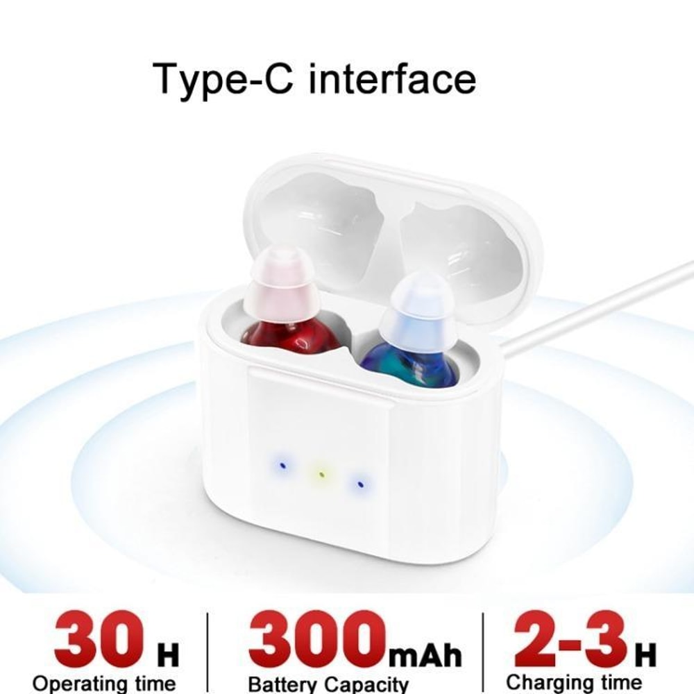 Rechargeable Invisible Hearing Aids With Type C Charging And Noise Reduction 3