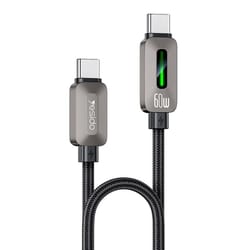high speed 60w usb c cable with led streamer light fast charging data sync