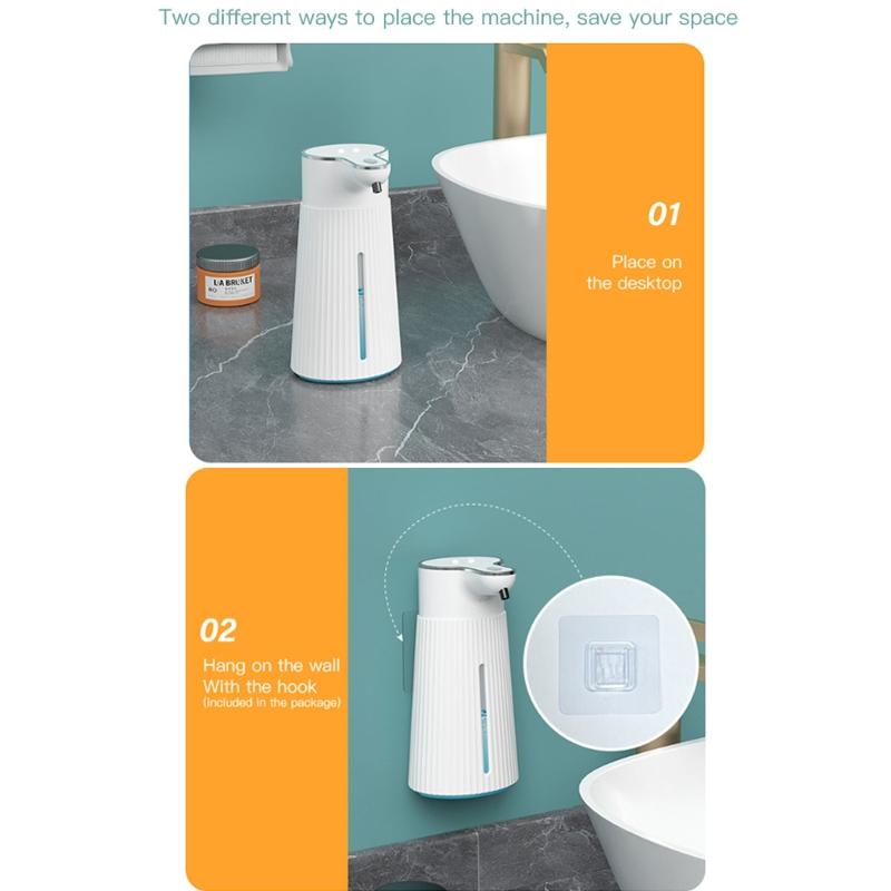 Touchless Automatic Foam Soap Dispenser Wall Mounted Rechargeable 10