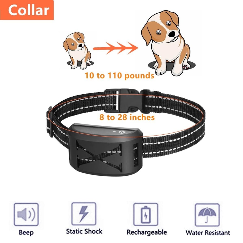 Wireless Dog Fence Remote Training Collar Range Adjustable Shock Vibration Waterproof 3