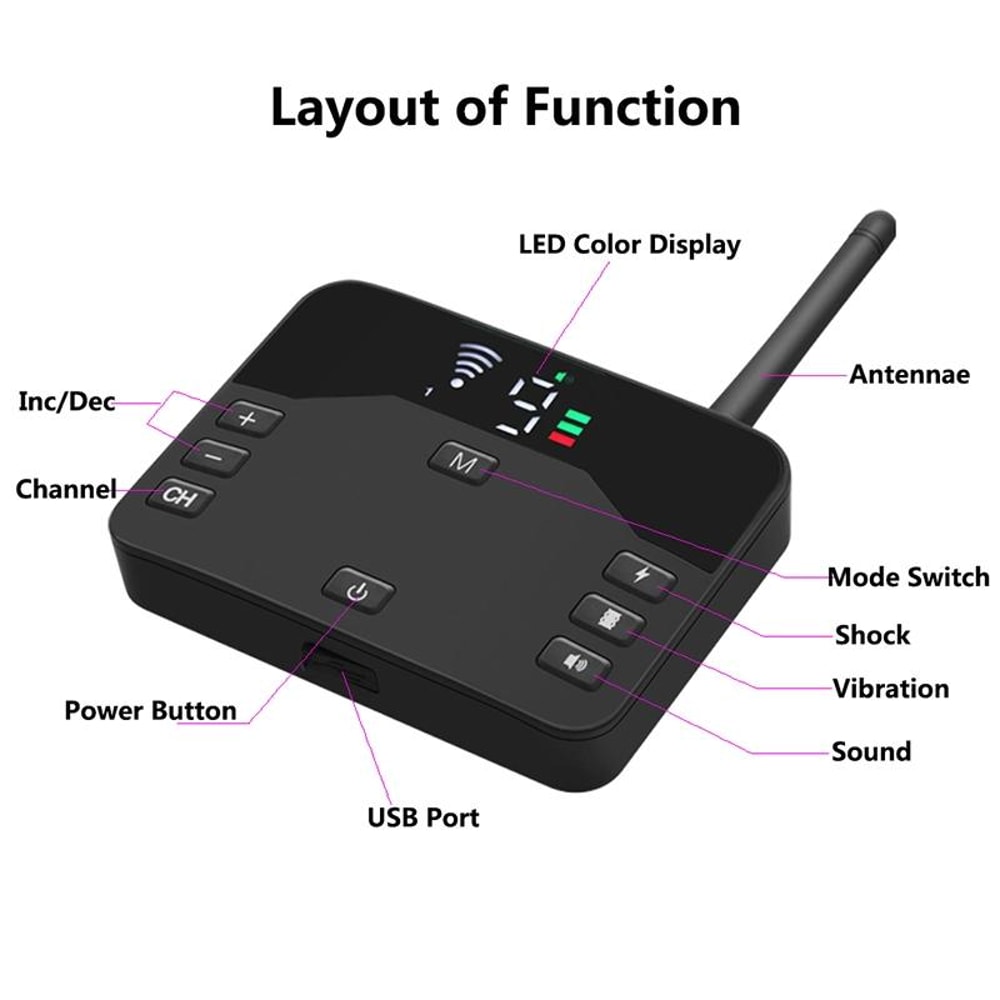 Wireless Dog Fence Remote Training Collar Range Adjustable Shock Vibration Waterproof 4