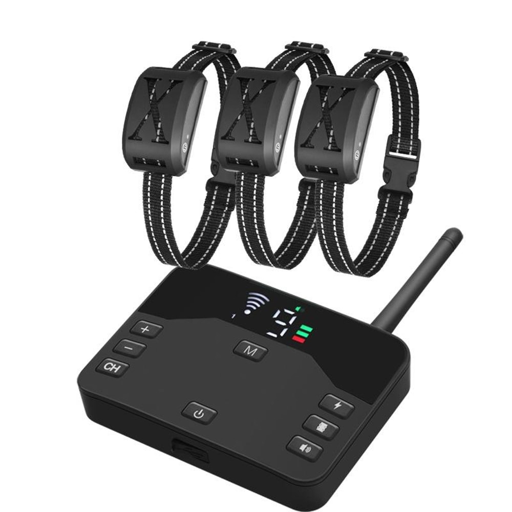Wireless Dog Fence & Remote Training Collar Range Adjustable Shock Vibration Waterproof