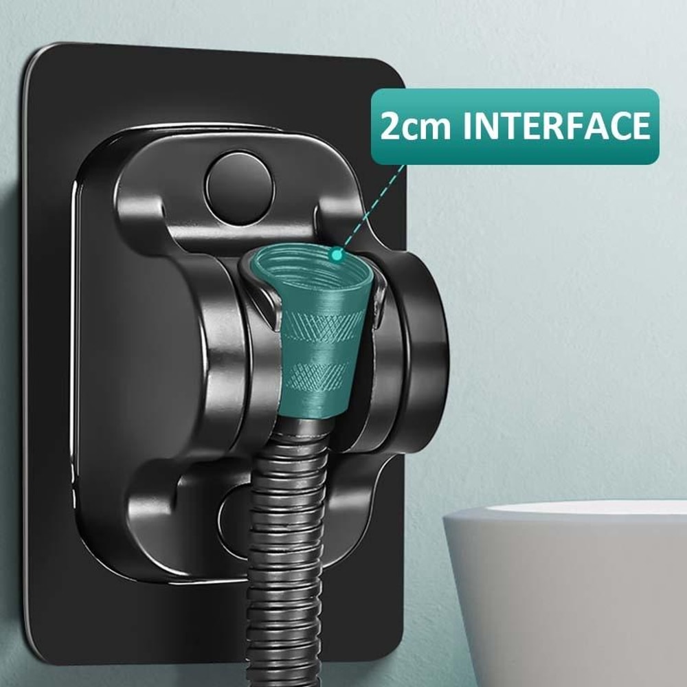 Adjustable Adhesive Shower Head Holder No Drill Wall Mount For Handheld Showers 3