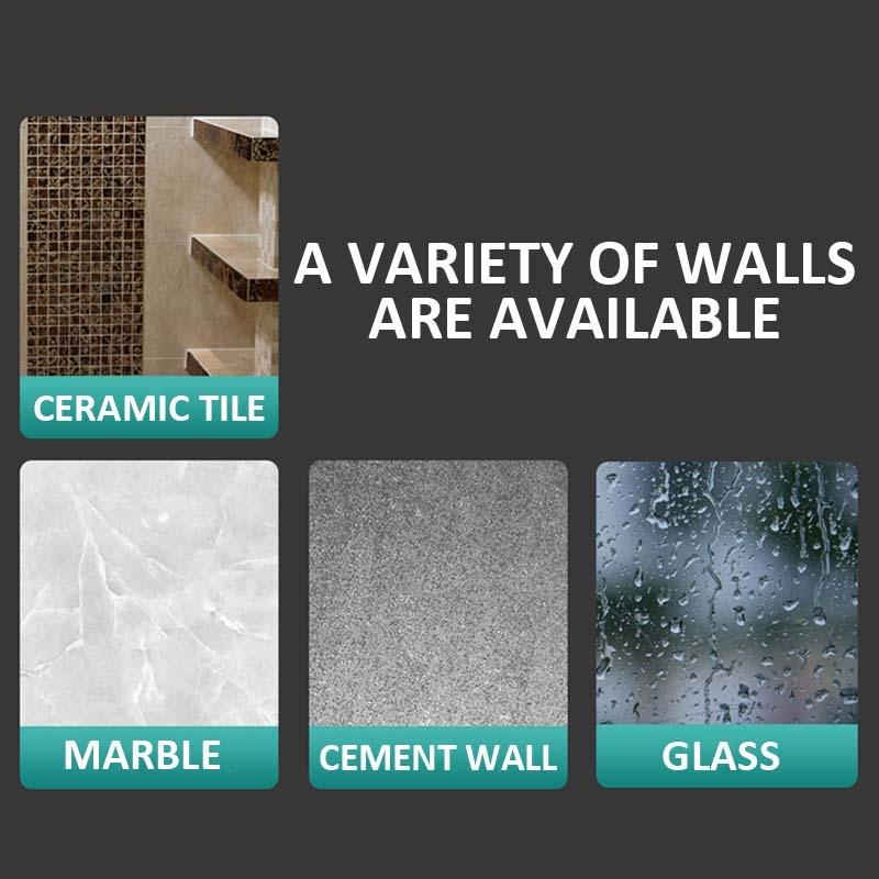 Adjustable Adhesive Shower Head Holder No Drill Wall Mount For Handheld Showers 4