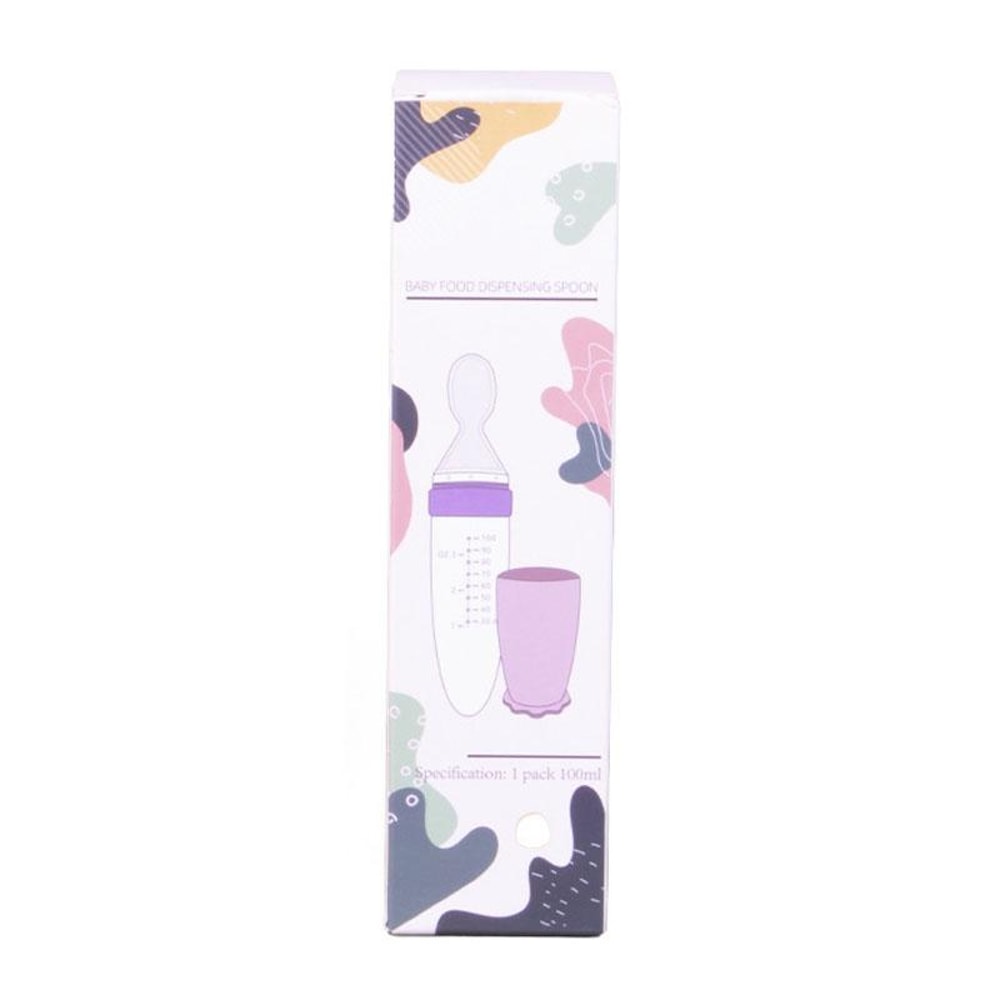 Silicone Baby Feeding Spoon Bottle Soft Squeeze Rice Paste Dispenser For Infants 8