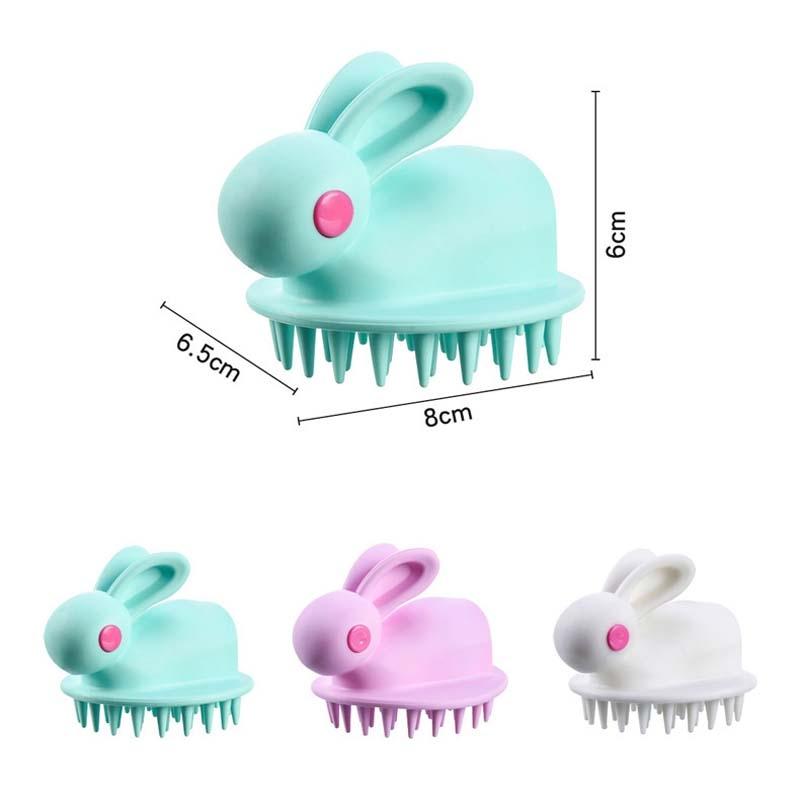 Rabbit Silicone Shampoo Brush Scalp Massager And Scalp Scrubber 5