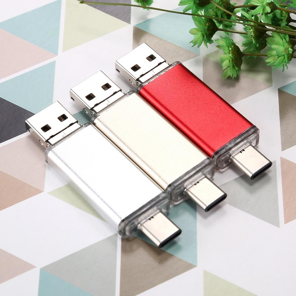 3 In 1 USB C Flash Drive OTG Dual USB Portable Storage Device For Phone Tablet Laptop 16