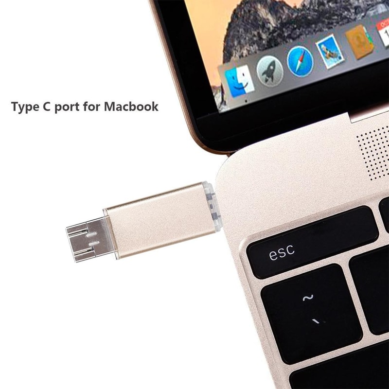 3 In 1 USB C Flash Drive OTG Dual USB Portable Storage Device For Phone Tablet Laptop 8