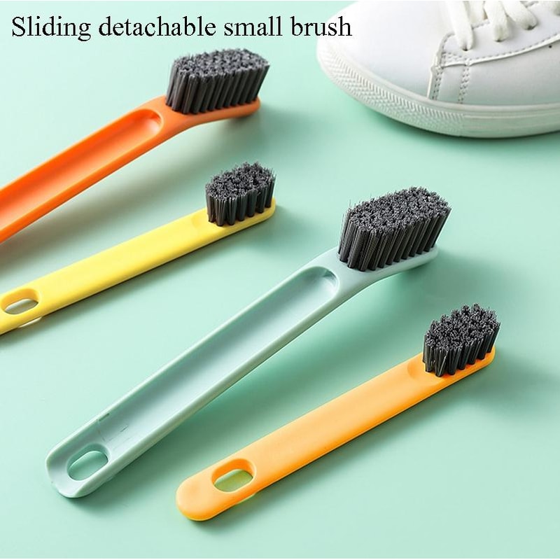 Dual Purpose Shoe Cleaning Brush With Detachable Soft Hard Bristles For Deep Cleaning 3