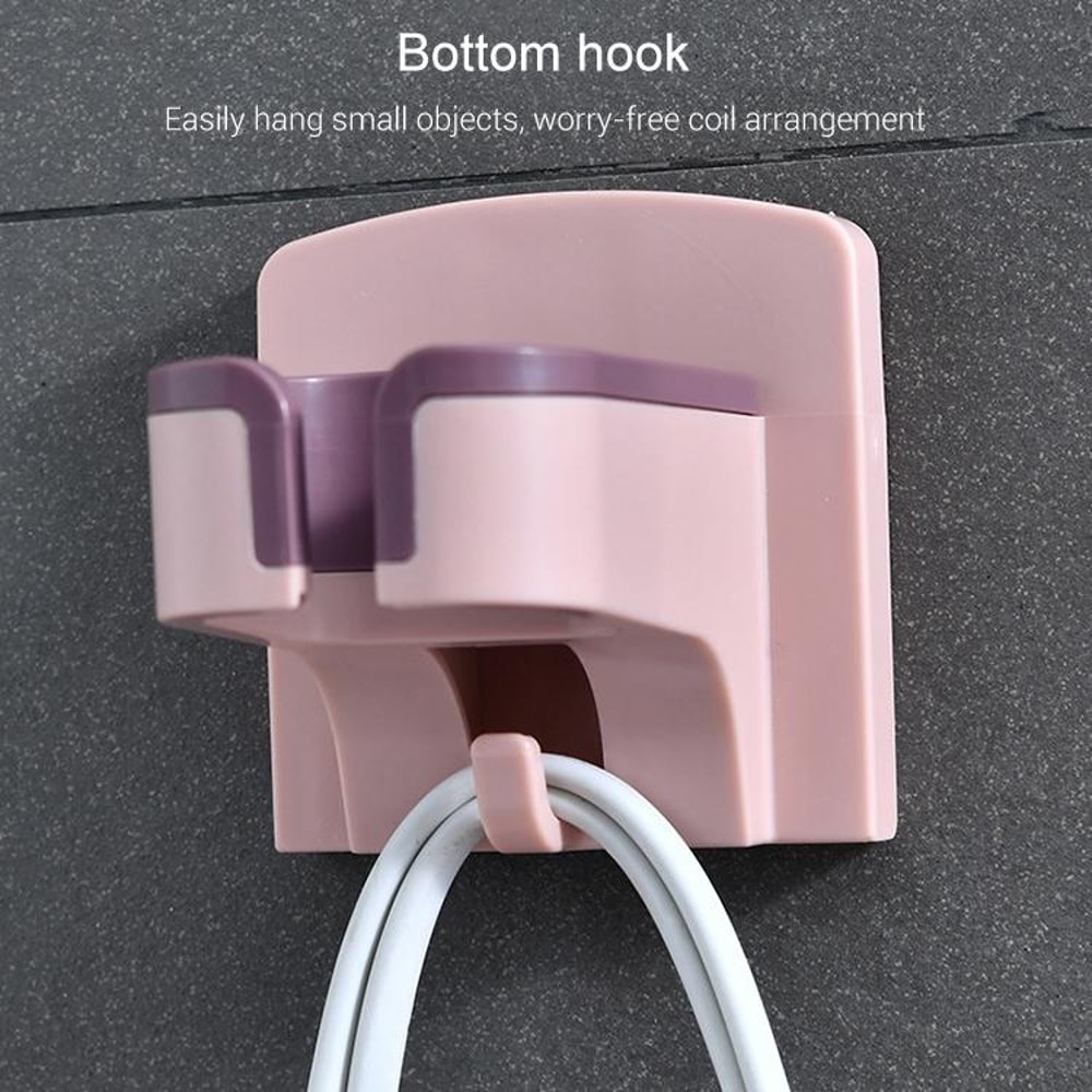 Wall Mounted Hair Dryer Shelf Organizer For Bathroom Storage 4