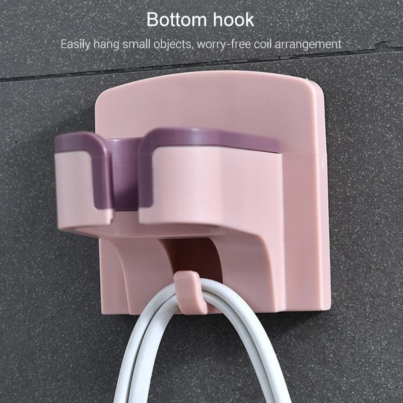 Wall Mounted Hair Dryer Shelf Organizer For Bathroom Storage 4