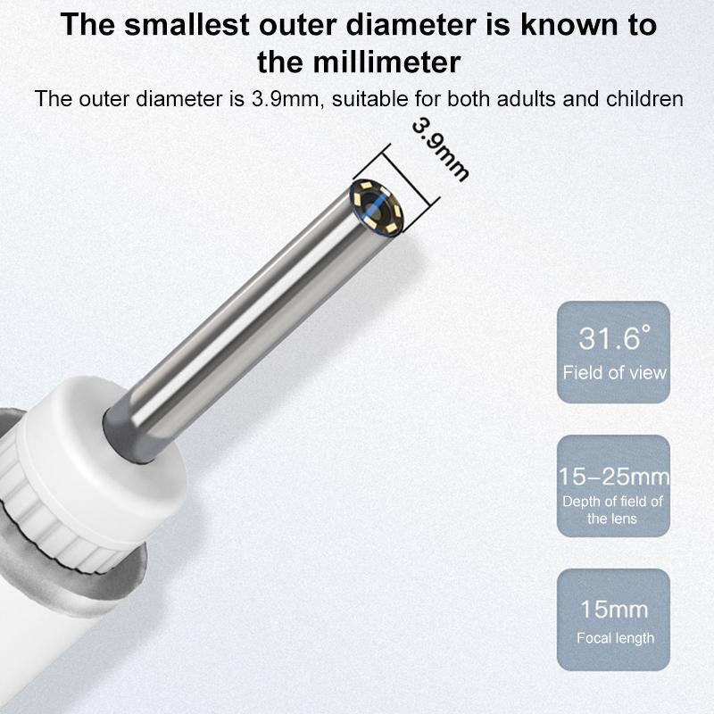 WiFi Smart Visual Otoscope Ear Cleaner With HD Camera And LED Light 3