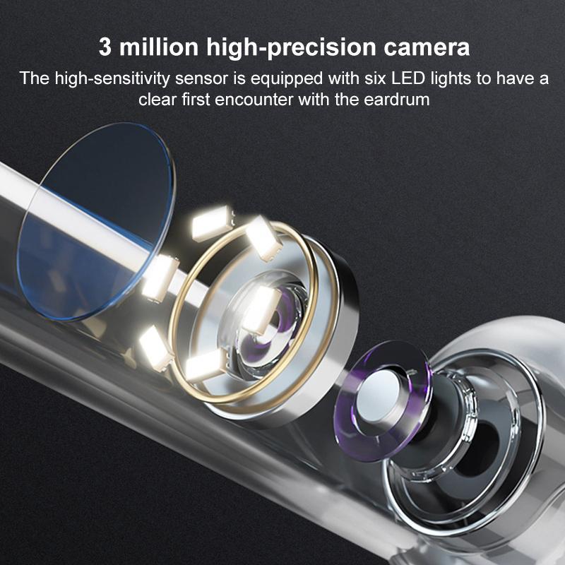 WiFi Smart Visual Otoscope Ear Cleaner With HD Camera And LED Light 7