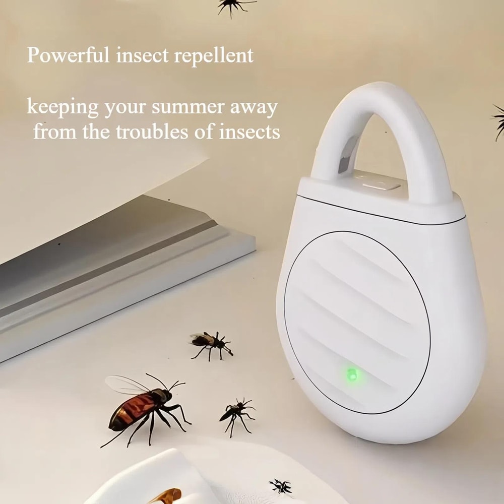 Rechargeable Ultrasonic Bird Repeller Outdoor Pest Deterrent With 3 Modes For Garden Balcony 1