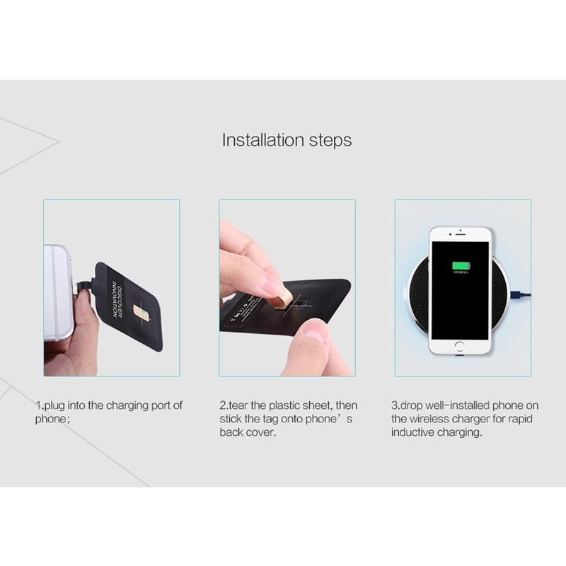 Qi Wireless Charging Receiver Adapter Ultra Thin Magic Tag Pad 11