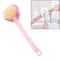 Long Handle Bath Brush And Loofah Soft Bristle Back Scrubber Pink 0